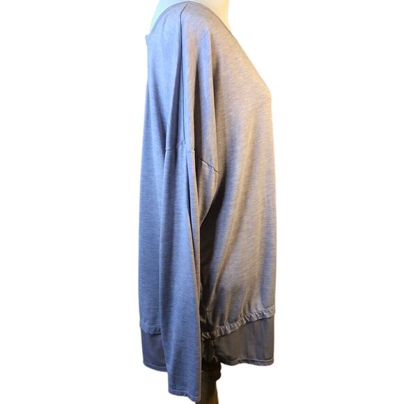 Hot Yoga Top Womens Sz Lg Drapey U-Back Open Back Space Died Lavender - Picture 3 of 7